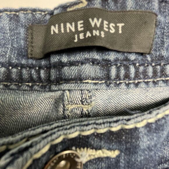 Nine West Jeans Embellished Bling Pockets Bootcut Women's Size 12 - Picture 5 of 16